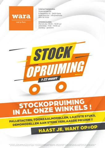Wara Stockverkoop maart 2025