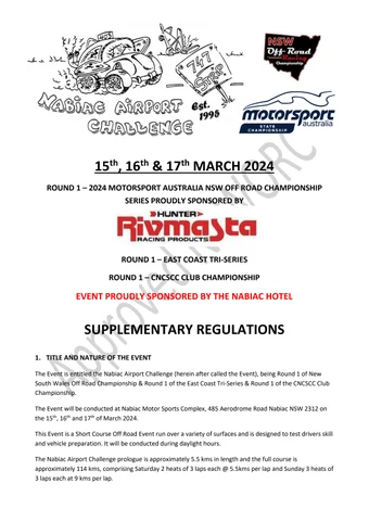 Nabiac Airport Challenge 2024