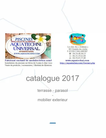 SITTI 家具目录 · Mobilier exterieur