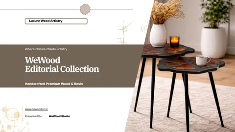 E Commerce WeWood 高端 轻奢 家具目录 2026 | Handcrafted Solid 实木 × Epoxy Resin 家具