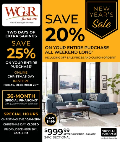 WG&R New Year's Sale (12/24-12/26)