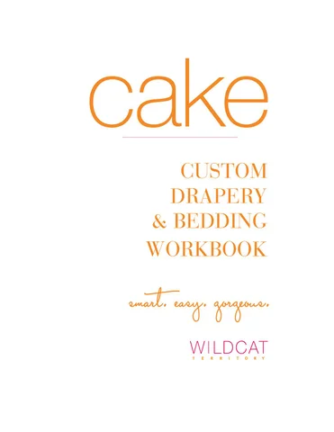 Cake drapery bedding workbook