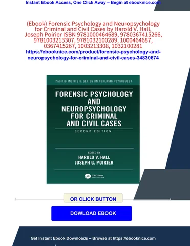 harold v. hall, jose 灯饰目录 · (ebook) forensic psychology and neuropsychology for criminal and civil cases by