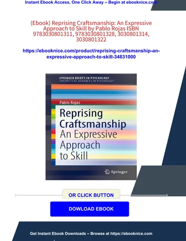 pablo rojas isbn 9783030801311, 灯饰目录 · (ebook) reprising craftsmanship: an expressive approach to skill by