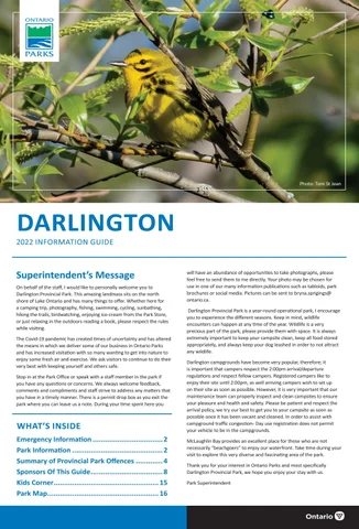 Darlington Provincial Park Info 指南 2022