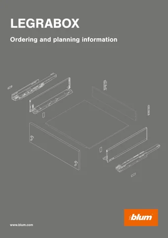 Blum LEGRABOX - Ordering and planning information