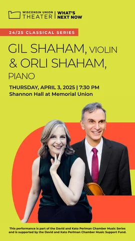 Gil Shaham, violin × Orli Shaham, piano Program