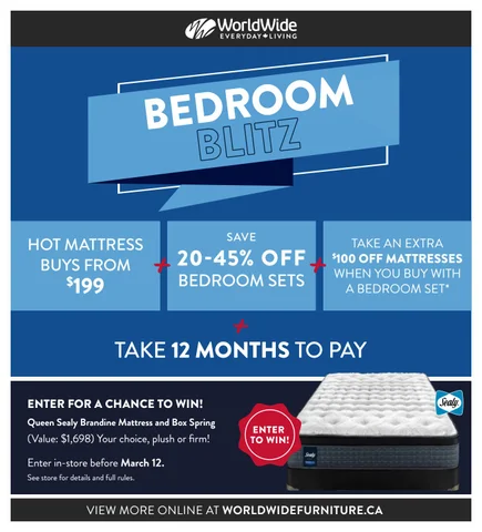 WorldWide Furniture 家具目录 · Worldwide 卧室 Blitz Sale