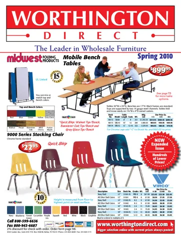 Worthington Direct 教育 家具目录 - 春季 2010