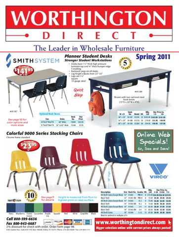 2011 Worthington Direct 教育 家具目录