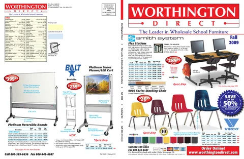Worthington Direct 教育 家具目录 -Fall 2009