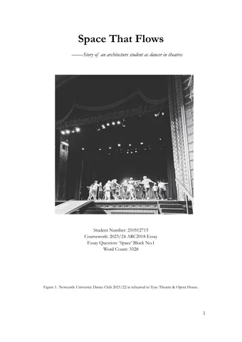 Space That Flows- 专题 of an architecture student as dancer in theatres